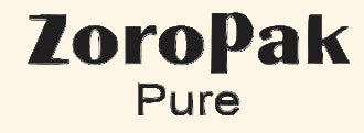 Zoropak Pure logo in black text on a white background